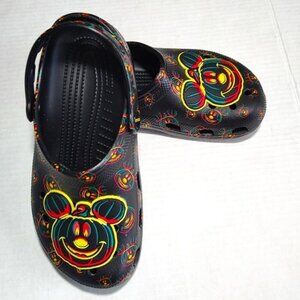 CROCS x Disney Mickey Mouse M6 W8 clogs NEW No Tags Halloween Glow In The Dark